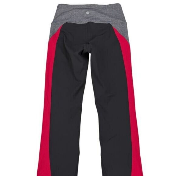 Lululemon Get Going Train Tight 28" In Heathered Black Flamenco Red Size 4 - Picture 6 of 8